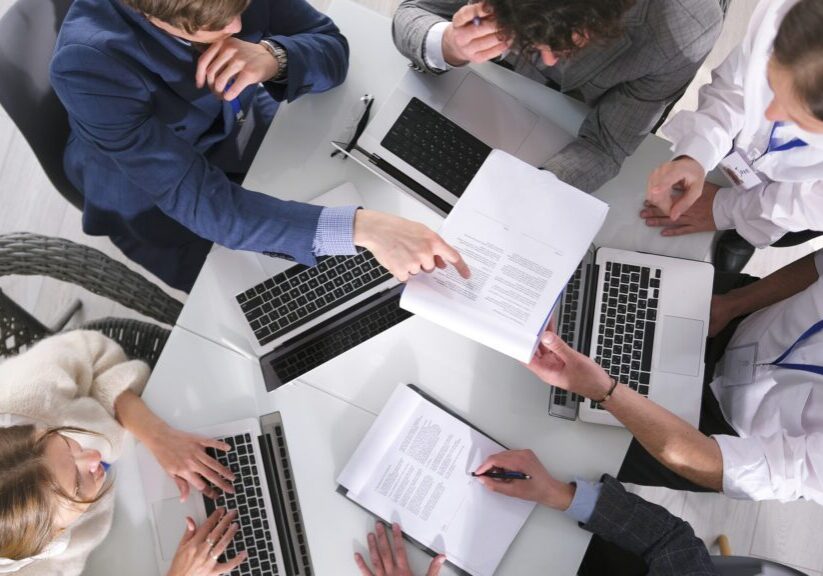 People working together in a meeting